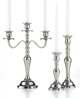 Lighting by Design Candle Holders, Set of 2 Silver Plated Candlesticks