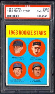 1963 Topps 563 Dave McNally Orioles Rookie NM MT PSA 8