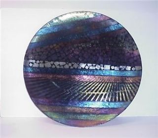 Kurt Mcvay Signed Mosiac Art Glass Platter Large 21