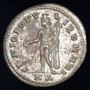 An extremely fine ancient Roman bronze follis of Emperor Maximian