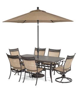 Vintage Outdoor Patio Furniture, 7 Piece Set (72 x 38 Dining Table