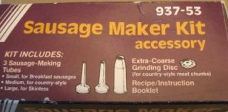 Center 990 Food Meat Grinder Sausage Maker Kit Accessory 937 53