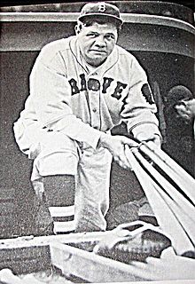 Ruth in a Boston Braves uniform in 1935, his last year as a player