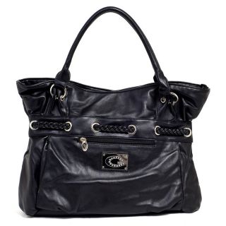 Perfect for any occasion, this elegant handbag is made of soft, faux