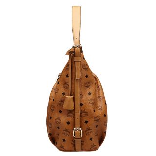 MCM Vintage Visetos Hobo Bag Cognac Women Handbag Authentic New NWT