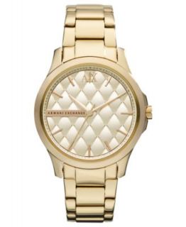 Armani Exchange Watch, Womens White Silicone Wrapped Rose Gold