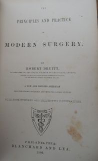 1860 Old Antique Civil War Medical Book Surgery Medicine Union Surgeon