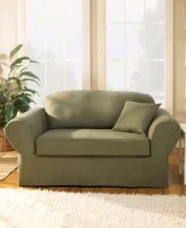 Sure Fit Slipcovers, Twill Supreme 2 Piece Sofa Cover   Slipcovers