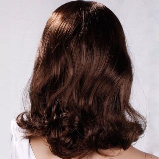 New Fashion Cosplay Neat Bang Medium Wig Curly Hair Kanekalon 18 90
