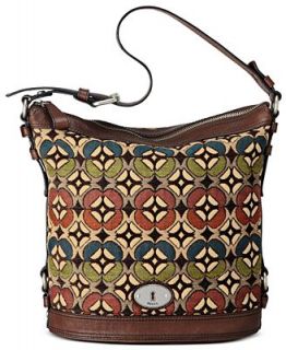 Fossil Handbag, Maddox Tapestry Bucket Bag
