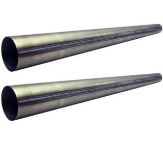 New Plain Steel Exhaust Megaphones, Pair, 2 In x 4 Out x 24 Long