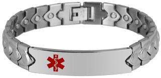inch Stainless Steel Engravable Medical Alert ID Bracelet