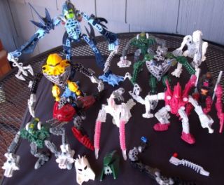 of 10 Lego Bionicles Masks and McDonalds Bionicle Collectibles