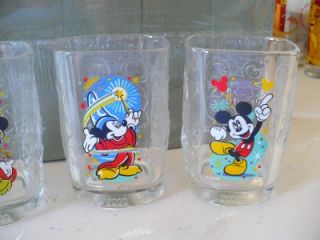 Disney Mickey Mouse Glass Collectibles 4pc Set McDonalds
