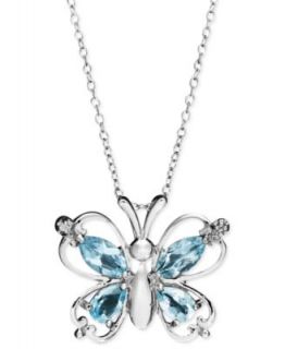 Victoria Townsend Sterling Silver Necklace, Blue Topaz (2 3/8 ct. t.w