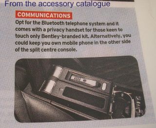 Bentley Motors Blue Tooth Mobile Phone for Continental GT Etc