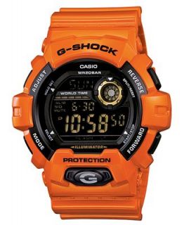 Shock Watch, Mens Digital Orange Resin Strap 46mm GR8900A 4