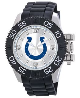 Game Time Watch, Mens Indianapolis Colts Black Polyurethane Strap