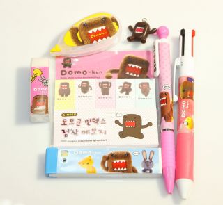 Automatic Pencil Pen Eraser Lead Refill Sticky Memo Set Pink