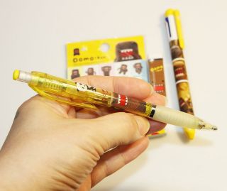 Automatic Pencil Pen Eraser Lead Refill Sticky Memo Set Brown
