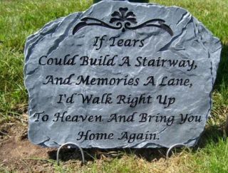 If Tears Could Build Textured Memorial Garden Stone