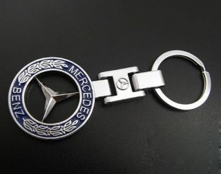 Mercedes Benz Blue Memorial Round Key Ring Chain Keyring