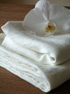 Top Quality White Linen Huckaback Bath Towel 100x150cm