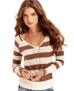 Free People Sweater, Long Sleeve V Neck Striped Top