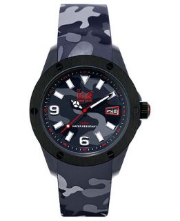 Ice Watch Watch, Mens Ice Army Black and Gray Camoflage Silicone