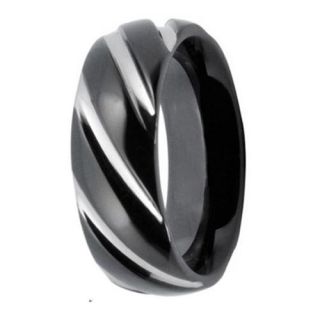 Texture Stainless Steel 8mm Mens Wedding Bands Rings Size 10