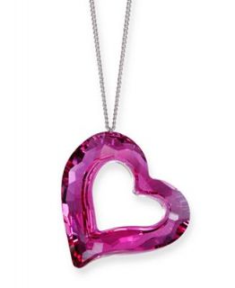 Swarovski Necklace, Love Heart Fuchsia Pendant