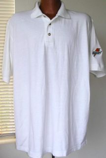 Gatorade Mens White Cotton Golf Polo Shirt Size 2XL XXL Excellent