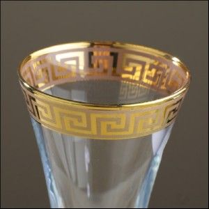 Mendocino Gold Wedding Toast Glass Flute Set Engraved