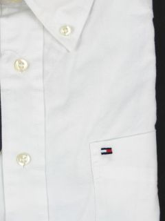 New Tommy Hilfiger Mens Short Sleeve Button Down Dress Shirt
