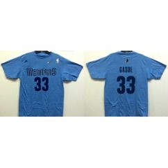 Memphis Grizzlies Marc Gasol Light Blue Name and Number Jersey T Shirt