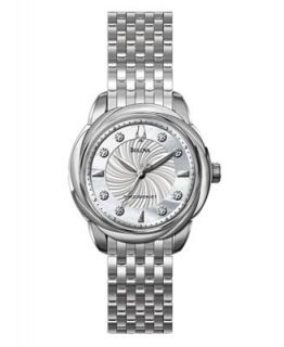 Bulova Watch, Womens Precisionist Diamond Accent Stainless Steel 31mm