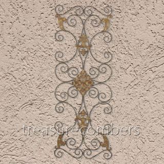 Scrolled Iron WALL GRILLE Grill French Mediterranean Italian Panel