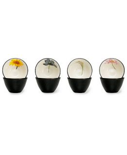 Noritake Dinnerware, Set of 4 Colorwave Graphite Floral Mini Bowls