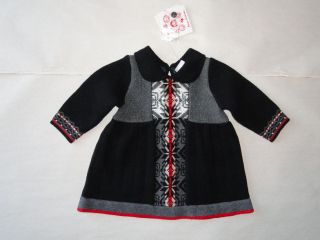 56 HANNA ANDERSSON GIRLS SIZE 60 MERRY TIL MIDNIGHT KNIT DRESS NICE
