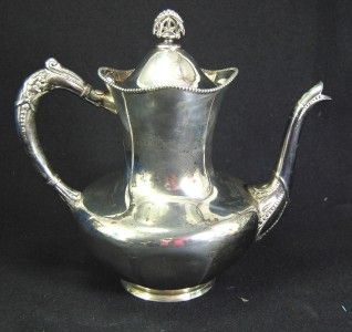 Victorian Superior Silver Co Quadruple Plate Coffee Pot