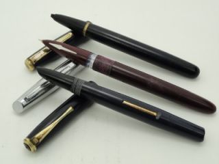 Three Vintage Fountain Pens