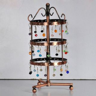 Stand Rotating Metal 72pairs for Earrings Display Rack Jewelry Holder