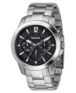 Fossil Watch, Mens Chronograph Grant Stainless Steel Bracelet 44mm