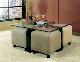 Metal Glass Square Occasional Coffee Table Free s H