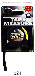 24 Units of 12ft Rubber Tape Measure New Bulk Wholesale Lots