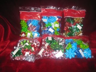 Lot of 6 Merry Brite Holiday Christmas 72 Bows New NIP
