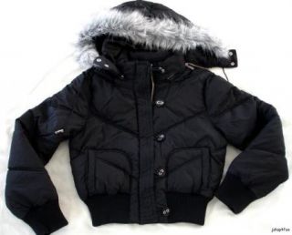 New Ellemenno Bomber Hooded Jacket Coat s Black