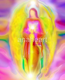 ARCHANGEL MICHAEL Spiritual Angel Art Painting on CANVAS by Glenyss