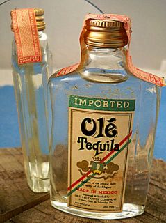 Miniature Liquor Bottle Ole Tequila Mexico