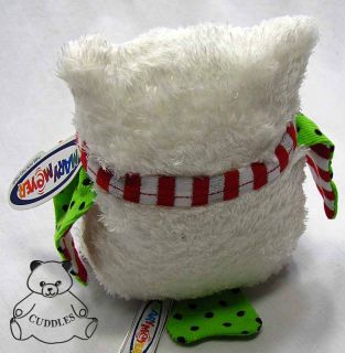 Yuletide Owl White Bird Mary Meyer Plush Toy Stuffed Animal Christmas